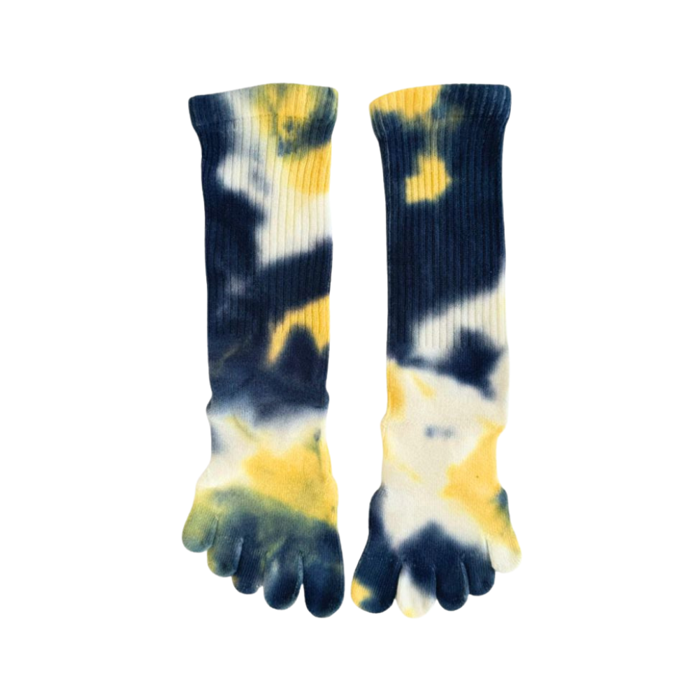 Zehensocken mit Batikmuster und Luftpolsterung