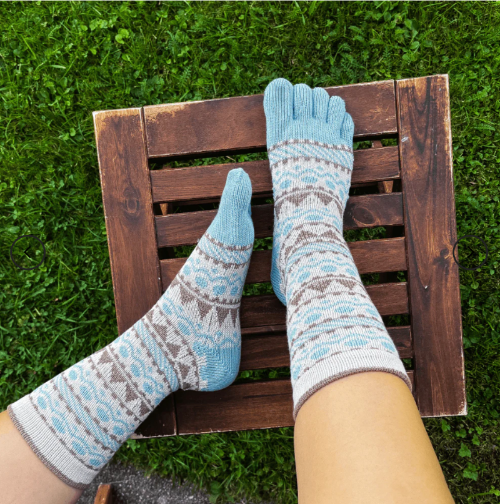 Zehensocken aus nordischer Waldwolle