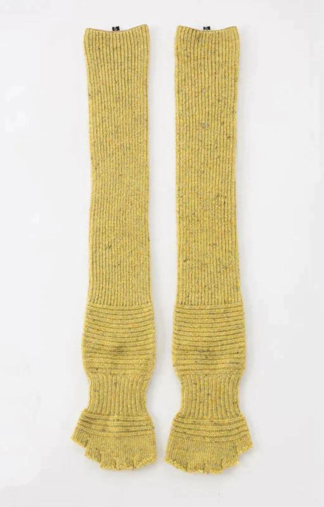 Socken aus Wollmischung mit Konfetti-Rippmuster, offener Zehen- und Fersenpartie