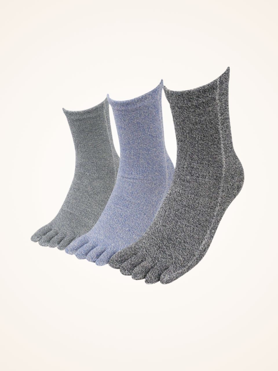 Seidig glatte, dicke Zehensocken