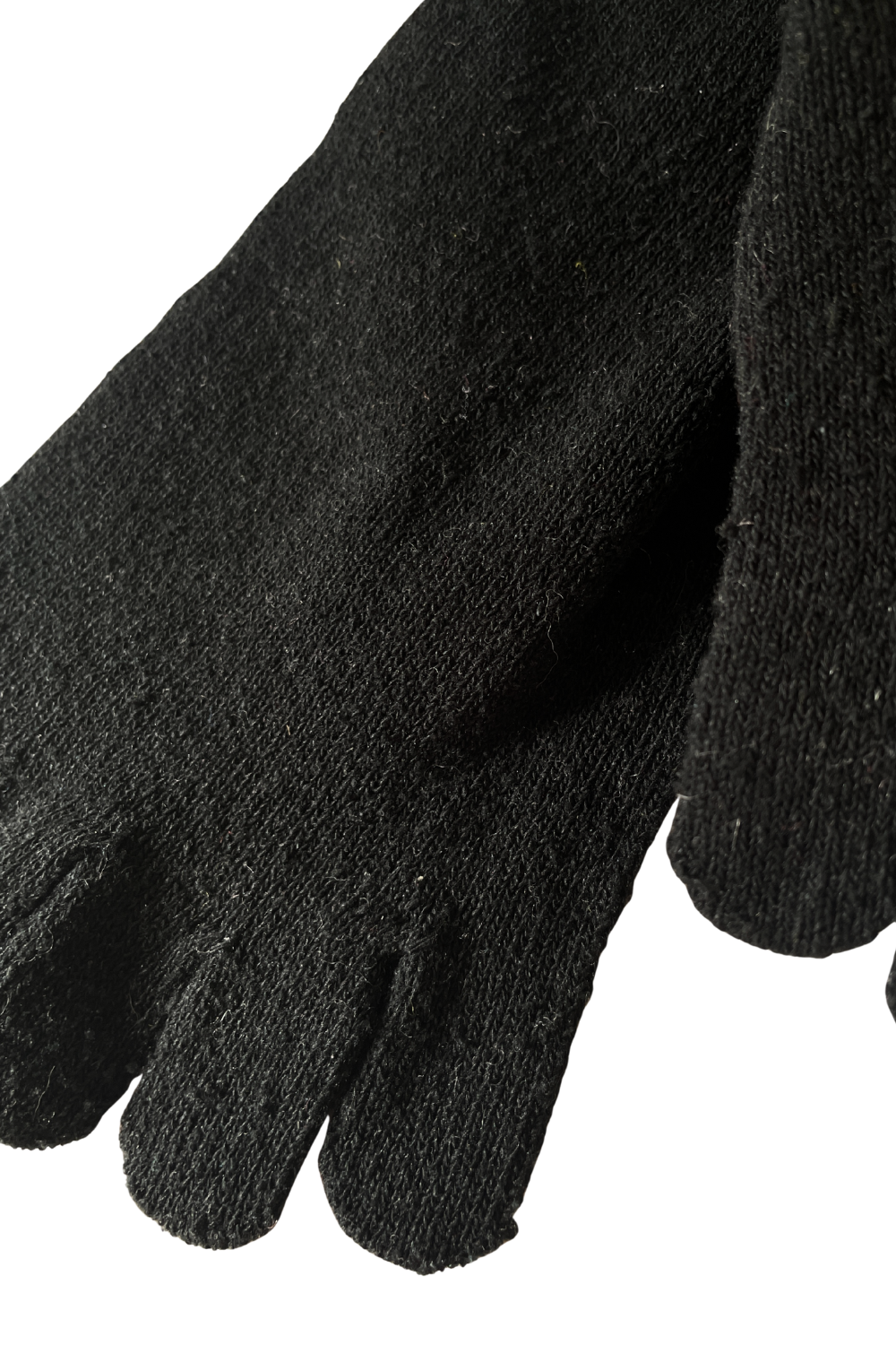 Schwarze Zehensocken aus recycelter Öko-Seide