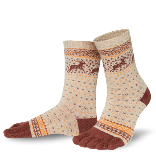Zehensocken aus Rentierwolle